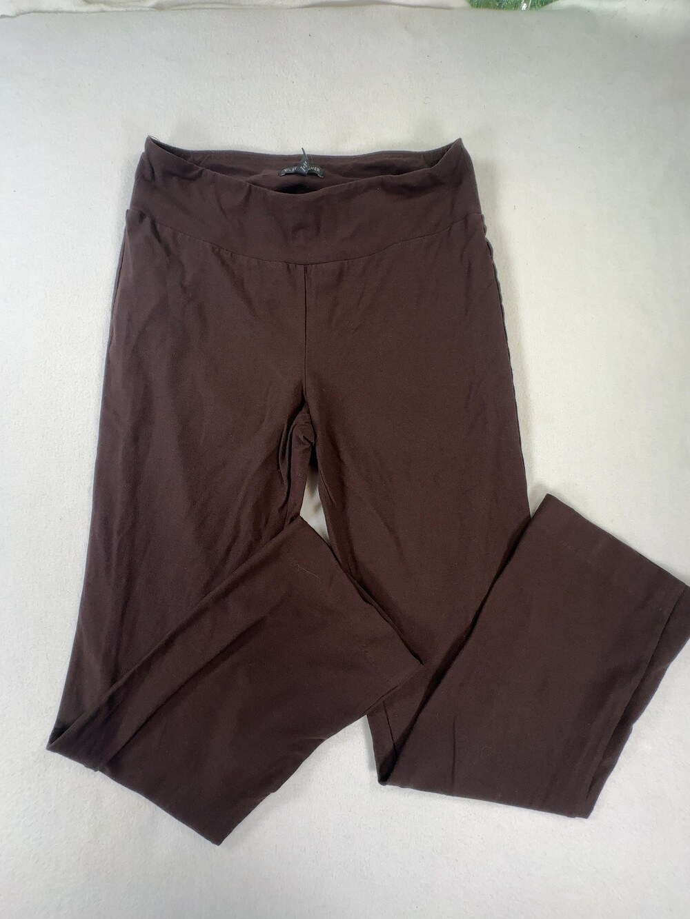 Eileen Fisher Straight-Leg Trouser Pant 70% Viscose Brown Women's Size Small